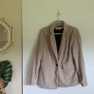 Cream Corduroy Blazer